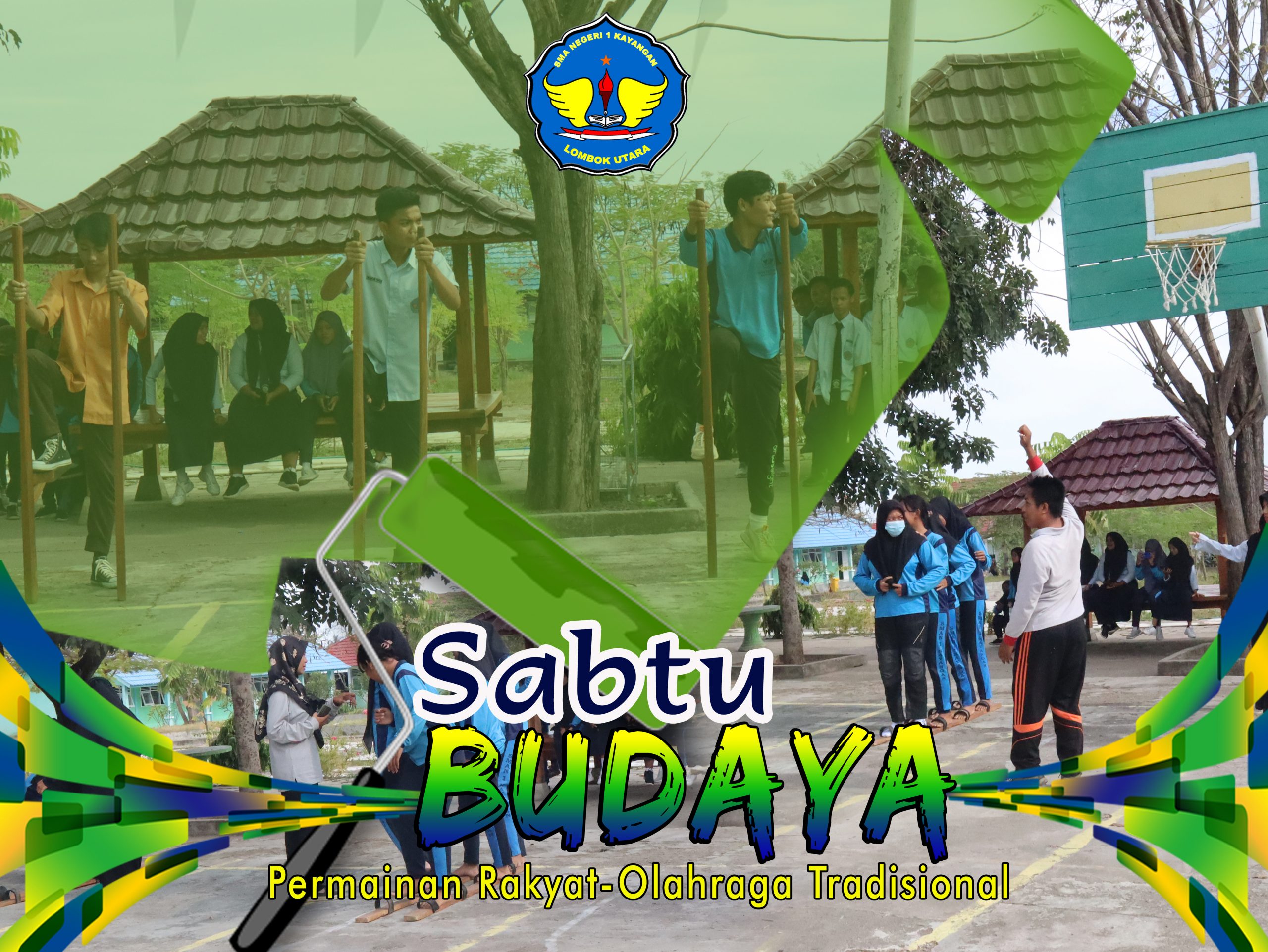 Siswa-Siswi SMAN 1 Kayangan Peragakan Berbagai Permainan Rakyat dan Olahraga Tradisional.