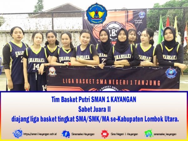Tim Basket Putri SMAN 1 KAYANGAN Sabet Juara II diajang liga basket tingkat SMA/SMK/MA se-Kabupaten Lombok Utara. Tim Basket Putri SMAN 1 KAYANGAN Sabet Juara II diajang liga basket tingkat SMA/SMK/MA se-Kabupaten Lombok Utara.