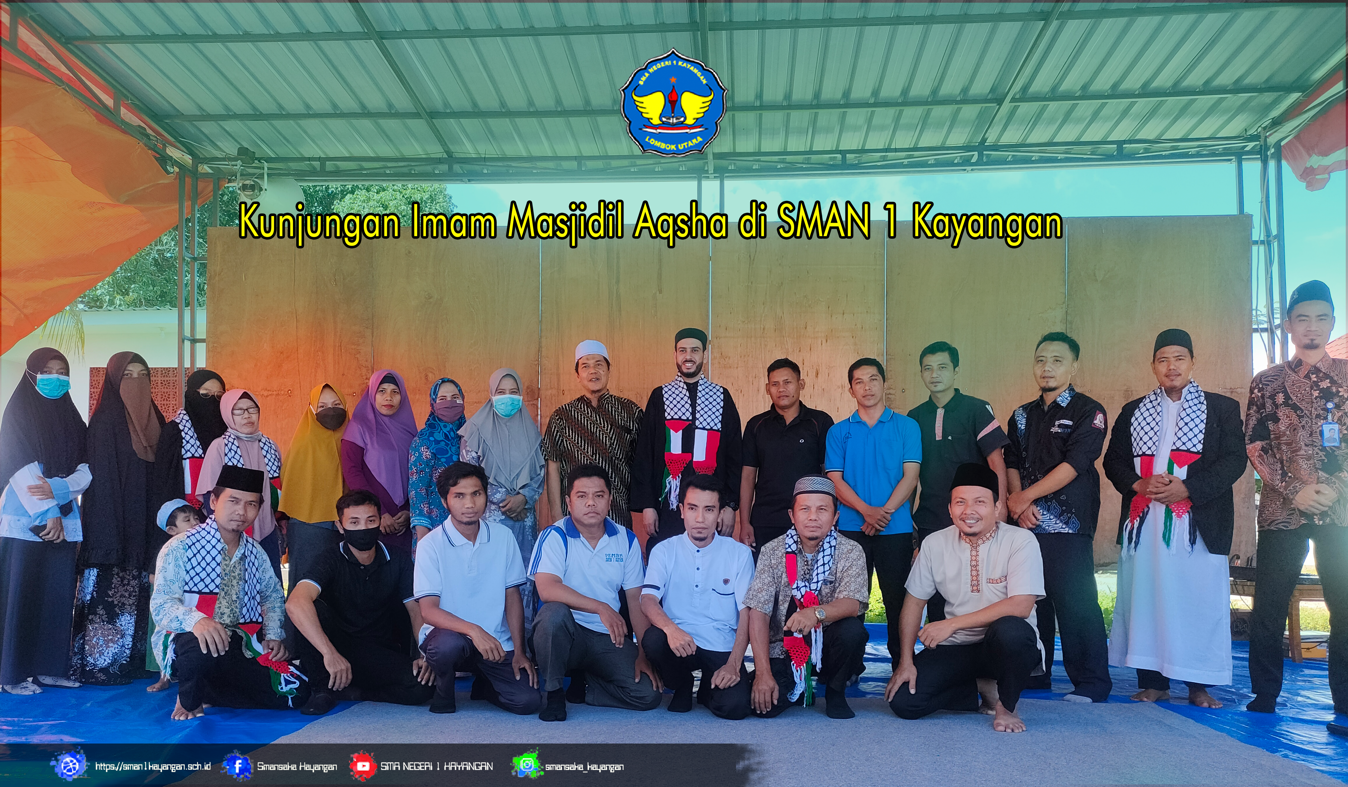 KUNJUNGAN SYEIKH AHMAD SBAIKH, IMAM PALESTINA KE SMAN 1 KAYANGAN