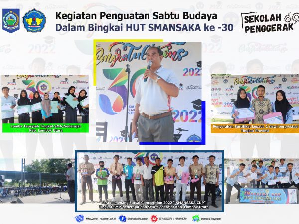 Kegiatan Penguatan Sabtu Budaya Dalam Bingkai HUT SMANSAKA ke -30
