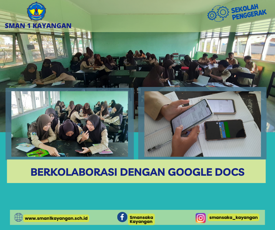 Murid-Murid SMAN 1 Kayangan Berkolaborasi Mengerjakan Tugas Kelompok dengan Google Docs