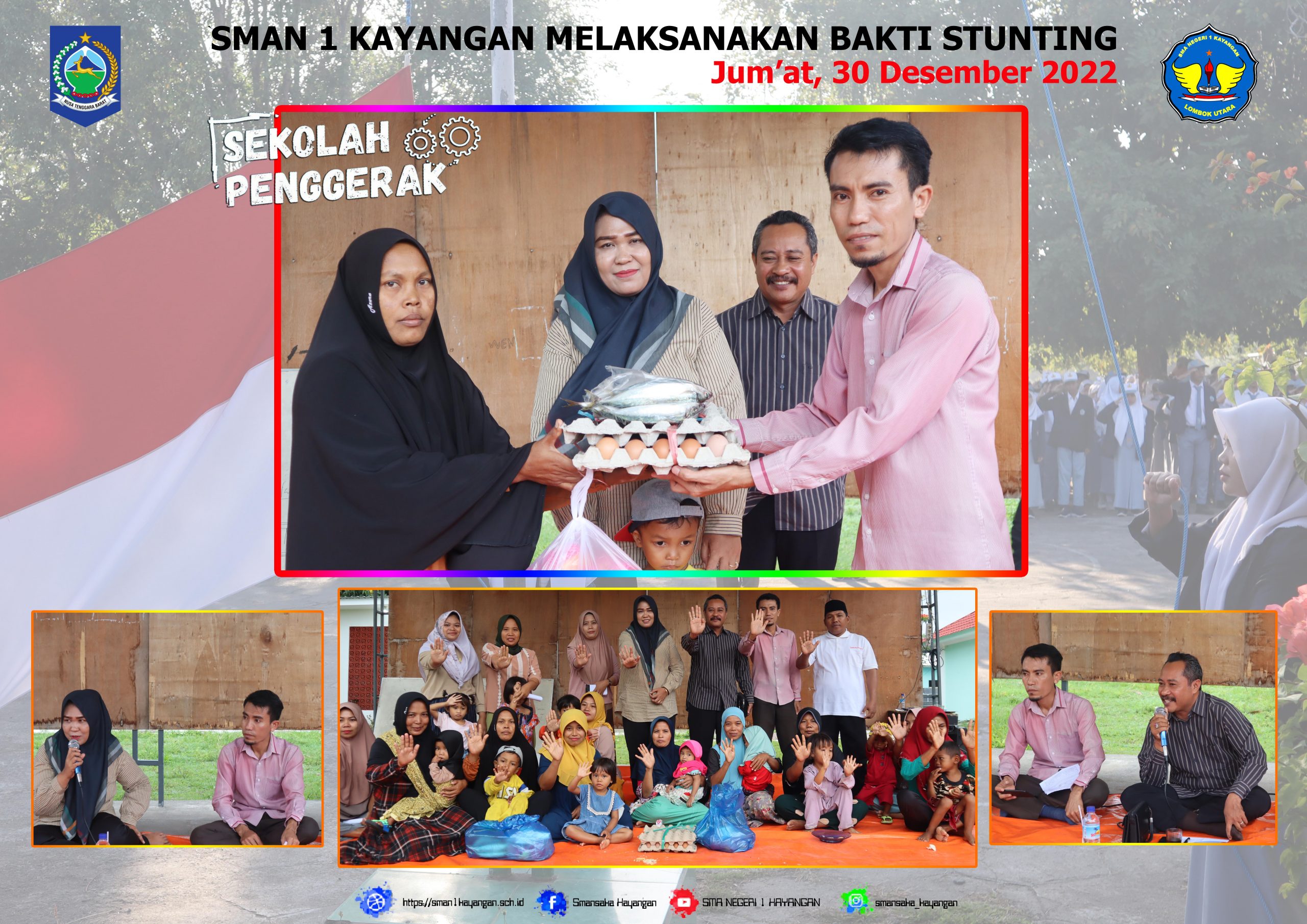 BERPARTISIPASI MENEKAN ANGKA STUNTING, SMAN 1 KAYANGAN MELAKSANAKAN AKSI SOSIAL DONASI BAHAN MAKAN BERPROTEIN UNTUK ANAK-ANAK BALITA YANG TERINDIKASI STUNTING DI KECAMATAN KAYANGAN BERPARTISIPASI MENEKAN ANGKA STUNTING, SMAN 1 KAYANGAN MELAKSANAKAN AKSI SOSIAL DONASI BAHAN MAKAN BERPROTEIN UNTUK ANAK-ANAK BALITA YANG TERINDIKASI STUNTING DI KECAMATAN KAYANGAN