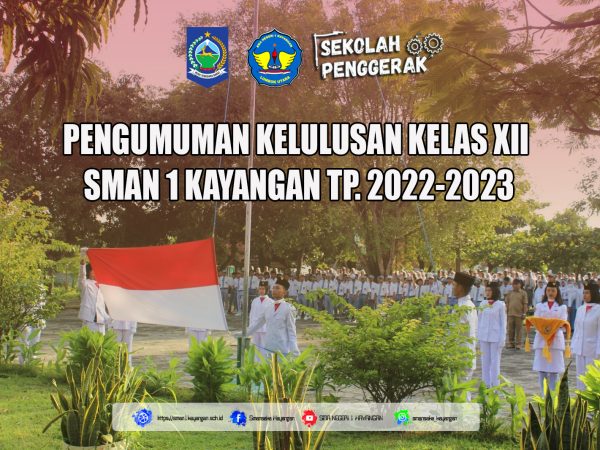 PENGUMUMAN KELULUSAN PESERTA DIDIK KELAS XII SMAN 1 KAYANGAN TP. 2022-2023