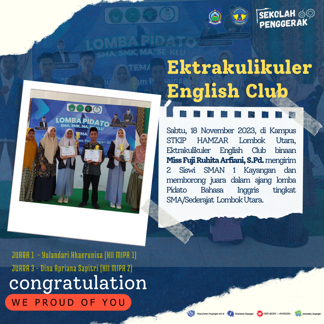 Gemilang di Pidato 2 Bahasa: Siswi SMAN 1 Kayangan Raih Juara I dan III dalam Lomba Tingkat Kabupaten Lombok Utara "