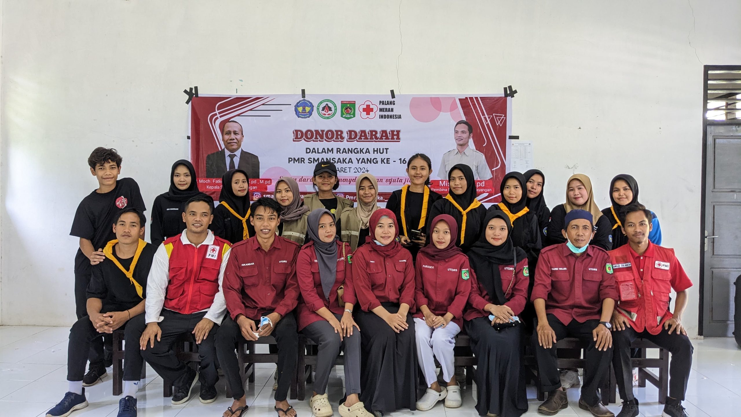 Peringatan Ulang Tahun PMR SMAN 1 Kayangan ke-16: Donor Darah, Musik, danKegiatan Sosial Mewarnai Momentum Spesial.