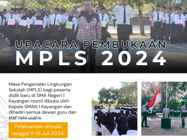 Pembukaan Masa Pengenalan Siswa Baru (MPLS) SMA NEGERI 1 Kayangan Tahun Pelajaran 2024/2025. Pembukaan Masa Pengenalan Siswa Baru (MPLS) SMA NEGERI 1 Kayangan Tahun Pelajaran 2024/2025.