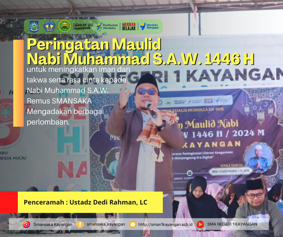 Peringatan Maulid Nabi Muhammad S.A.W 1446 H, REMUS AN-NUR SMAN 1 Kayangan mengadakan berbagai perlombaan.