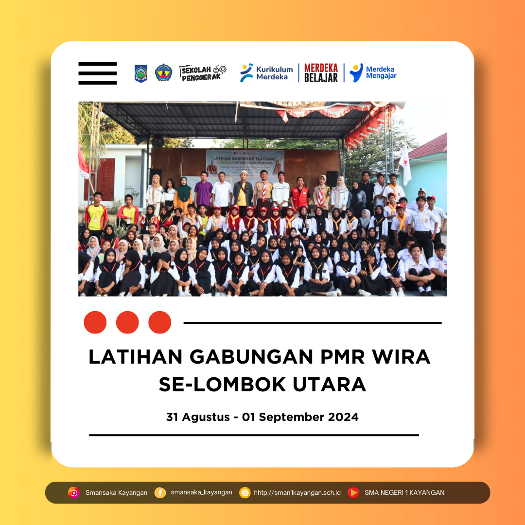 Latihan Gabungan PMR Wira Se-Lombok Utara. Latihan Gabungan PMR Wira Se-Lombok Utara.