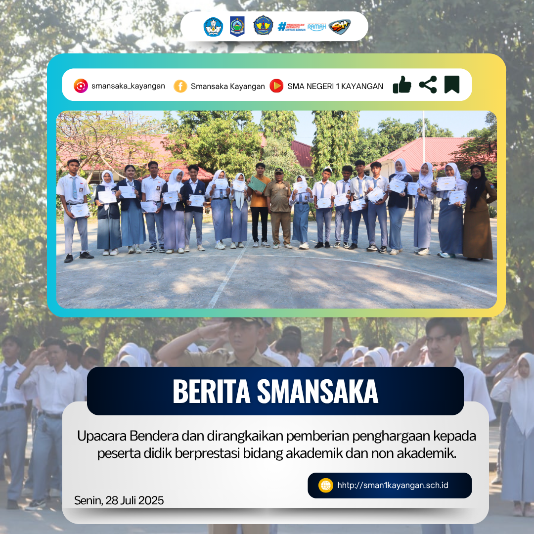 Penyerahan Sertifikat dan Piagam Penghargaan Jadi momen tak terlupakan, SMAN 1 Kayangan Penuh Prestasi!